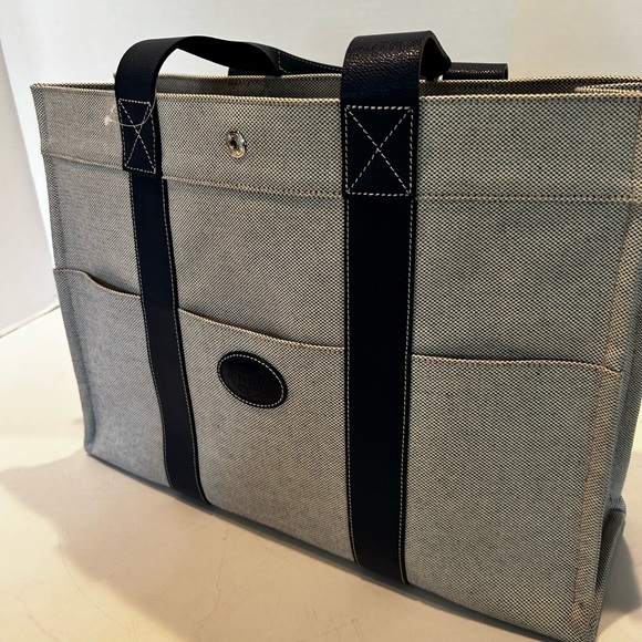 Vintage DOONY & BURKE satchel tote shopper blue gray - Picture 6 of 14